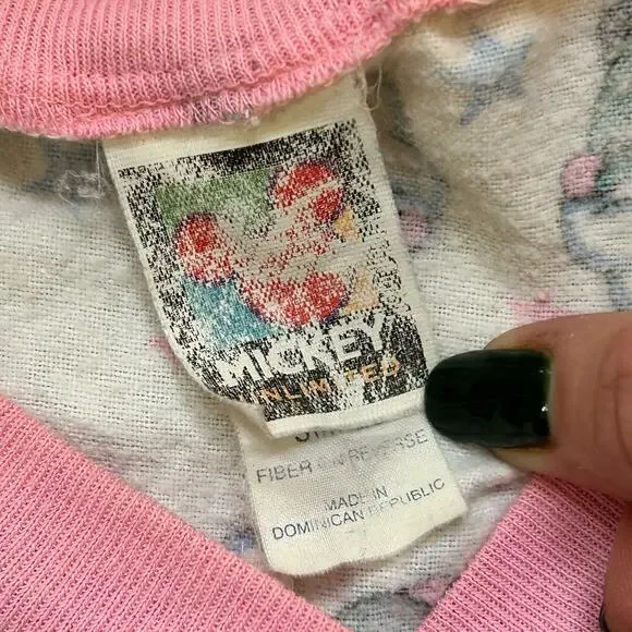 Vintage Disney Mickey Unlimited Pajamas Bodysuit One Piece Sleeping Mickey Small - Picture 5 of 13